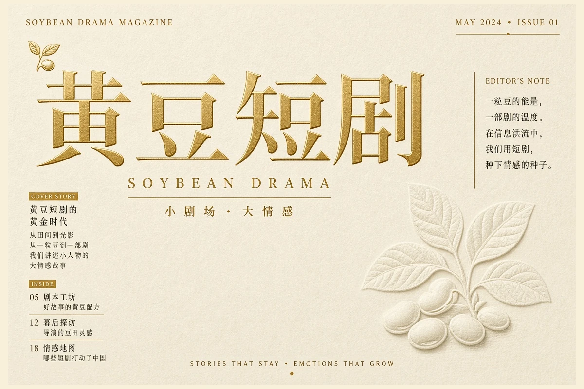 关于黄豆短剧栏目原创导览视觉